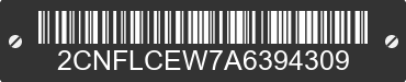2010 CHEVROLET Equinox 2CNFLCEW7A6394309 VIN decoded