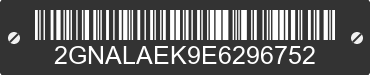 2014 CHEVROLET Equinox 2GNALAEK9E6296752 VIN decoded