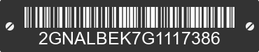 2016 CHEVROLET Equinox 2GNALBEK7G1117386 VIN decoded