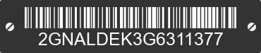 2016 CHEVROLET Equinox 2GNALDEK3G6311377 VIN decoded