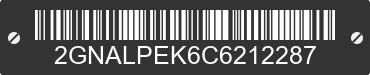 2012 CHEVROLET Equinox 2GNALPEK6C6212287 VIN decoded