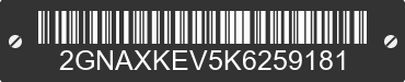 2019 CHEVROLET Equinox 2GNAXKEV5K6259181 VIN decoded