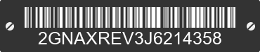 2018 CHEVROLET Equinox 2GNAXREV3J6214358 VIN decoded