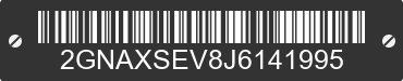 2018 CHEVROLET Equinox 2GNAXSEV8J6141995 VIN decoded