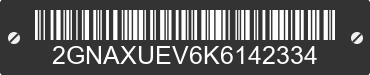 2019 CHEVROLET Equinox 2GNAXUEV6K6142334 VIN decoded