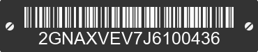 2018 CHEVROLET Equinox 2GNAXVEV7J6100436 VIN decoded