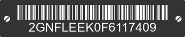 2015 CHEVROLET Equinox 2GNFLEEK0F6117409 VIN decoded