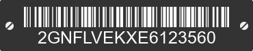 2014 CHEVROLET Equinox 2GNFLVEKXE6123560 VIN decoded
