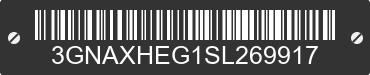 2025 CHEVROLET Equinox 3GNAXHEG1SL269917 VIN decoded