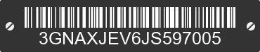 2018 CHEVROLET Equinox 3GNAXJEV6JS597005 VIN decoded