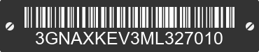 2021 CHEVROLET Equinox 3GNAXKEV3ML327010 VIN decoded