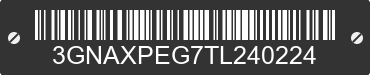2026 CHEVROLET Equinox 3GNAXPEG7TL240224 VIN decoded