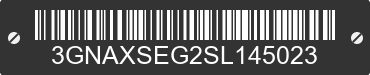 2025 CHEVROLET Equinox 3GNAXSEG2SL145023 VIN decoded