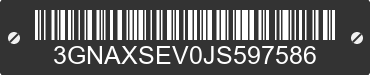 2018 CHEVROLET Equinox 3GNAXSEV0JS597586 VIN decoded