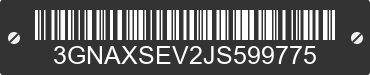 2018 CHEVROLET Equinox 3GNAXSEV2JS599775 VIN decoded