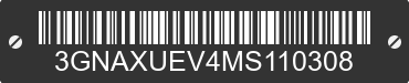 2021 CHEVROLET Equinox 3GNAXUEV4MS110308 VIN decoded