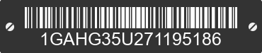 2007 CHEVROLET Express 1GAHG35U271195186 VIN decoded