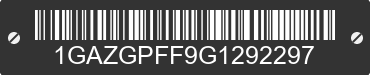 2016 CHEVROLET Express 1GAZGPFF9G1292297 VIN decoded