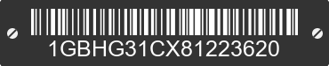 2008 CHEVROLET Express 1GBHG31CX81223620 VIN decoded