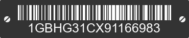 2009 CHEVROLET Express 1GBHG31CX91166983 VIN decoded