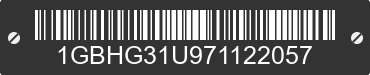 2007 CHEVROLET Express 1GBHG31U971122057 VIN decoded