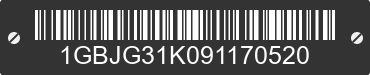 2009 CHEVROLET Express 1GBJG31K091170520 VIN decoded