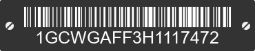2017 CHEVROLET Express 1GCWGAFF3H1117472 VIN decoded