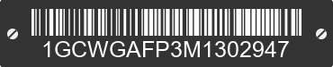 2021 CHEVROLET Express 1GCWGAFP3M1302947 VIN decoded