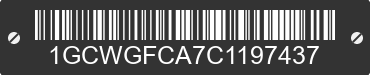 2012 CHEVROLET Express 1GCWGFCA7C1197437 VIN decoded