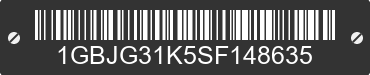 1995 CHEVROLET G-Series 1GBJG31K5SF148635 VIN decoded