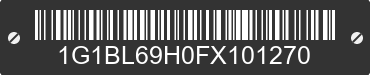 1985 CHEVROLET Impala 1G1BL69H0FX101270 VIN decoded