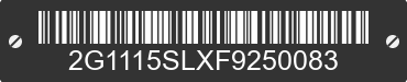 2015 CHEVROLET Impala 2G1115SLXF9250083 VIN decoded