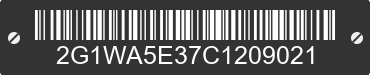 2012 CHEVROLET Impala 2G1WA5E37C1209021 VIN decoded