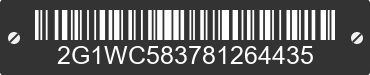 2008 CHEVROLET Impala 2G1WC583781264435 VIN decoded