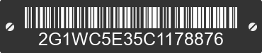 2012 CHEVROLET Impala 2G1WC5E35C1178876 VIN decoded