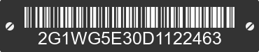 2013 CHEVROLET Impala 2G1WG5E30D1122463 VIN decoded