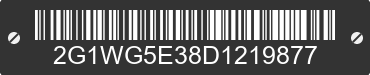 2013 CHEVROLET Impala 2G1WG5E38D1219877 VIN decoded