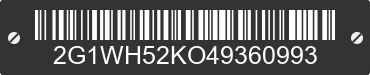 2004 CHEVROLET Impala 2G1WH52KO49360993 VIN decoded