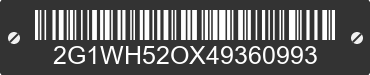 2004 CHEVROLET Impala 2G1WH52OX49360993 VIN decoded