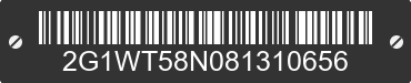 2008 CHEVROLET Impala 2G1WT58N081310656 VIN decoded