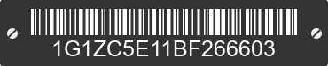 2011 CHEVROLET Malibu 1G1ZC5E11BF266603 VIN decoded