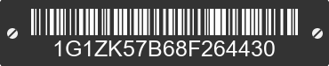 2008 CHEVROLET Malibu 1G1ZK57B68F264430 VIN decoded