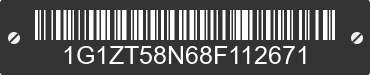 2008 CHEVROLET Malibu 1G1ZT58N68F112671 VIN decoded