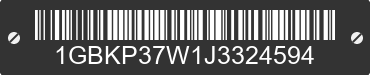 1988 CHEVROLET P - Series 1GBKP37W1J3324594 VIN decoded