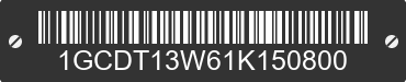 2001 CHEVROLET S-10 Pickup 1GCDT13W61K150800 VIN decoded