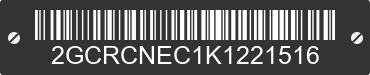 2019 CHEVROLET Silverado LD 2GCRCNEC1K1221516 VIN decoded