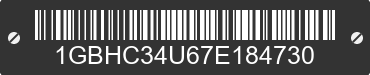 2007 CHEVROLET Silverado 1GBHC34U67E184730 VIN decoded