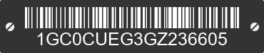 2016 CHEVROLET Silverado 1GC0CUEG3GZ236605 VIN decoded
