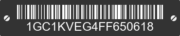2015 CHEVROLET Silverado 1GC1KVEG4FF650618 VIN decoded