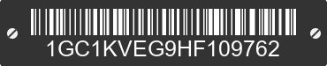 2017 CHEVROLET Silverado 1GC1KVEG9HF109762 VIN decoded